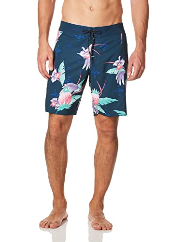 Billabong Men's Sundays Pro Boardshort, 4-Way Performance Stretch, 19 Inch Outseam, Navy Tropical, 34 von Billabong