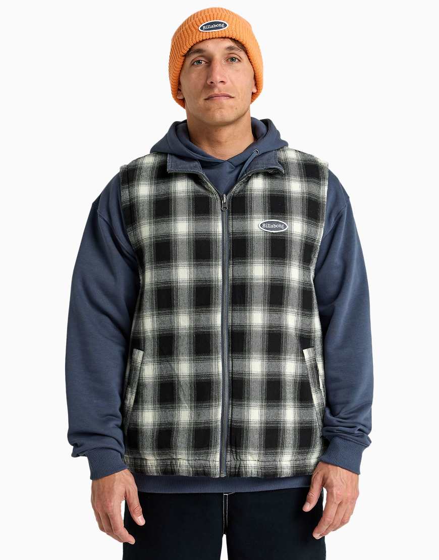 Billabong - Mogul - Revo-Pufferjacke mit Westendesign in Mogul Puffer Revo Vest-Schwarz von Billabong