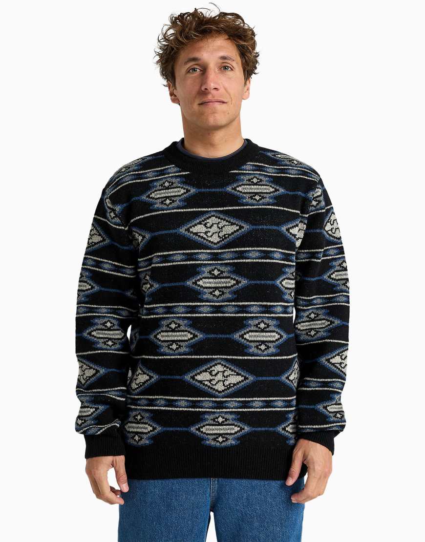 Billabong - Ranchero - Pullover aus Acryl- und Wollgarn in Ranchero Crew mit Rundhalsausschnitt-Schwarz von Billabong