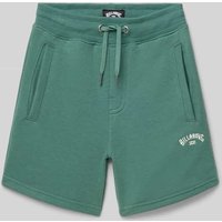 Billabong Regular Fit Sweatshorts mit Label-Stitching Modell 'ARCH' in Dunkelgruen, Größe 152 von Billabong