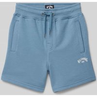 Billabong Regular Fit Sweatshorts mit Label-Stitching Modell 'ARCH' in Rauchblau, Größe 176 von Billabong