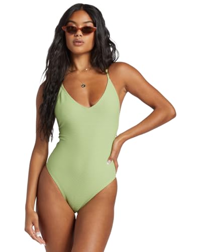 Billabong Tanlines Sage - High Leg One-Piece Swimsuit for Women - Badeanzug mit hohem Bund - Frauen - Grün von Billabong