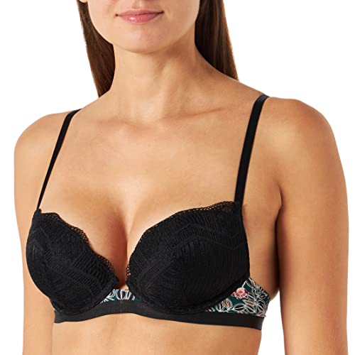 Billet Doux Damen Intemporelle 70hah25 Klassischer Cup BH mit Bügeln, Imprime Floral Vert, 75C EU von Billet Doux