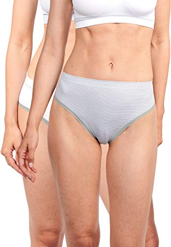 Billet Doux Damen Zen Attitude Unterhose, Weiß (Blanc & Blanc/Gris Cqf), 38-40 EU von Billet Doux