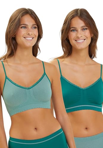 Billet Doux Damen Zen Attitude BH, Efeugrün/Creme + Efeugrün, 46-48 (2er Pack) von Billet Doux