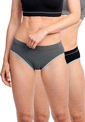 Billet Doux Damen Zen Attitude Unterhose, Schwarz (Noir & Noir/Gris Cqh), 34-36 EU von Billet Doux