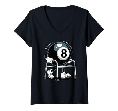 Damen Pensionierter Billardspieler Billard Ruhestand T-Shirt mit V-Ausschnitt Damen Pensionierter Billardspieler Billard Ruhestand T-Shirt mit V-Ausschnitt von Billiard Gift For A Pool Player