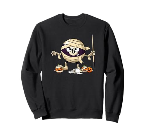 Lustiger Billard-Mumien-Kürbis Halloween Kinder Herren Damen Sweatshirt von Billiard Lovers Cute Halloween Outfits Boy Girl