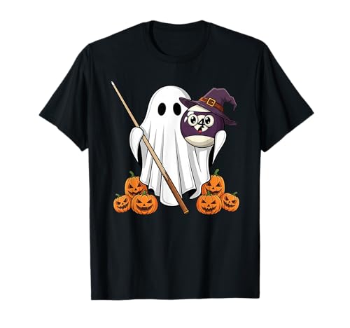 Lustiger Geist Billard Kürbis Halloween Kinder Herren Damen T-Shirt von Billiard Lovers Cute Halloween Outfits Boy Girl