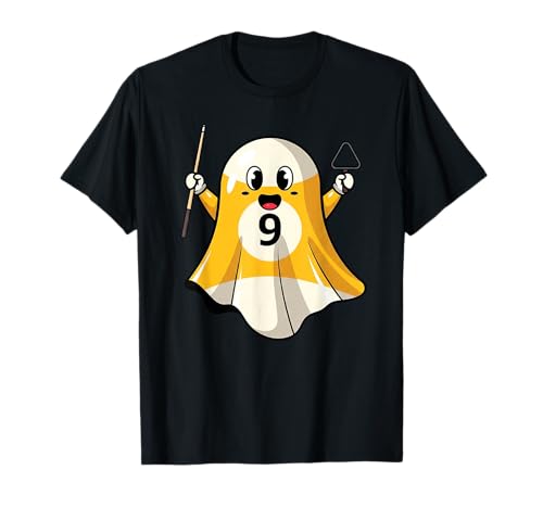 Lustiger Billardgeist Kürbis Boo Halloween Kinder Herren Damen T-Shirt von Billiards Lovers Halloween Ghost Pumpkin Outfits