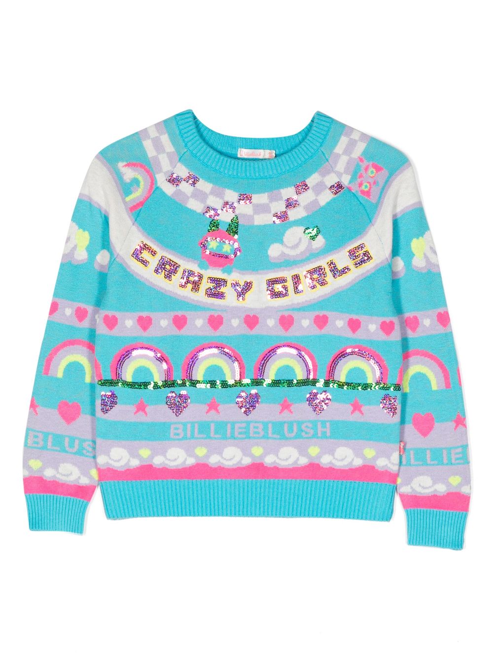 Billieblush Crazy Girls Pullover mit Pailletten - Blau von Billieblush