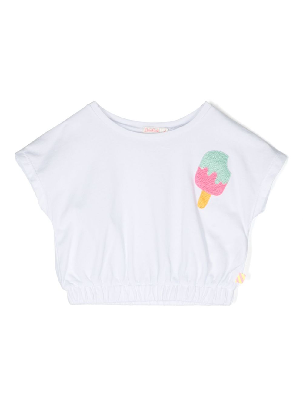 Billieblush Cropped-T-Shirt mit Eiscreme-Patch - Weiß von Billieblush