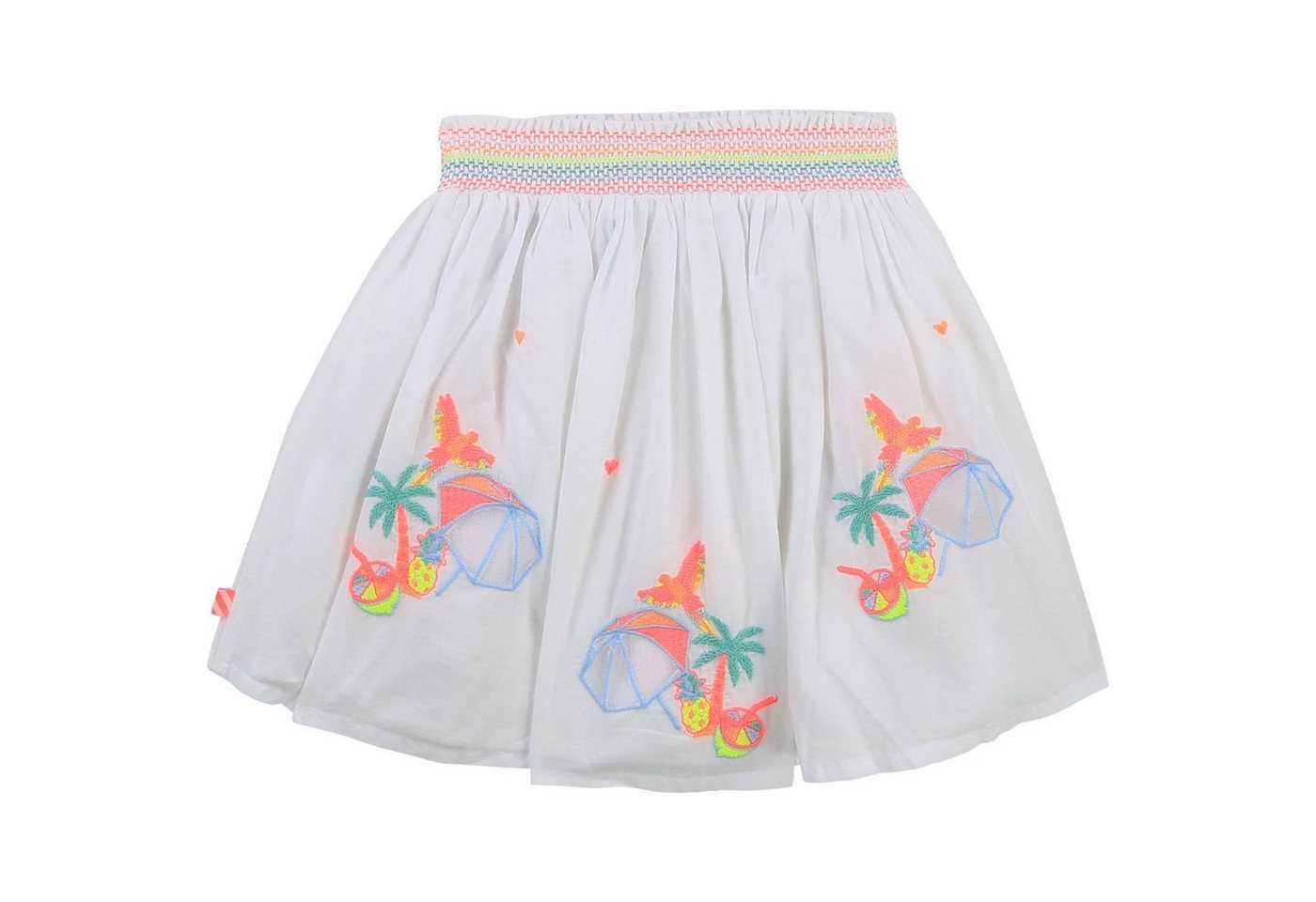 Billieblush Faltenrock Billieblush Rock Baumwoll-Perkalrock weiß mit Futter und Stitching von Billieblush