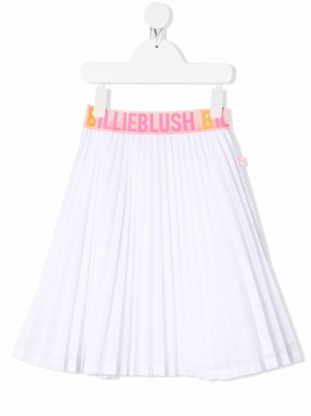 Billieblush Faltenrock mit Logo-Bund - Weiß von Billieblush