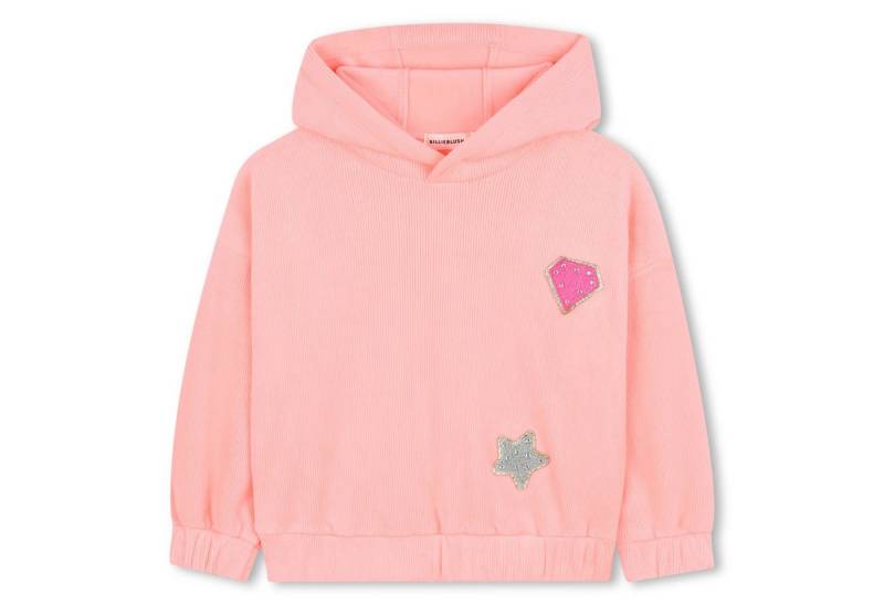 Billieblush Hoodie BILLIEBLUSH Kapuzenpullover Rosa Fein-Cord-Optik mit Stern & Diamant von Billieblush