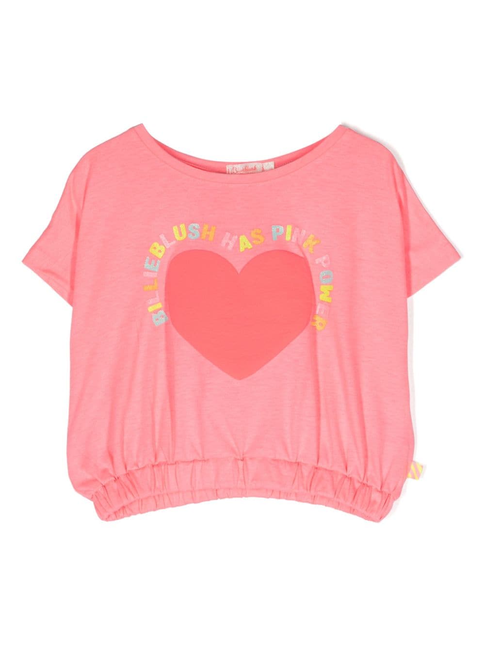 Billieblush Jersey-T-Shirt mit gummiertem Herz - Rosa von Billieblush