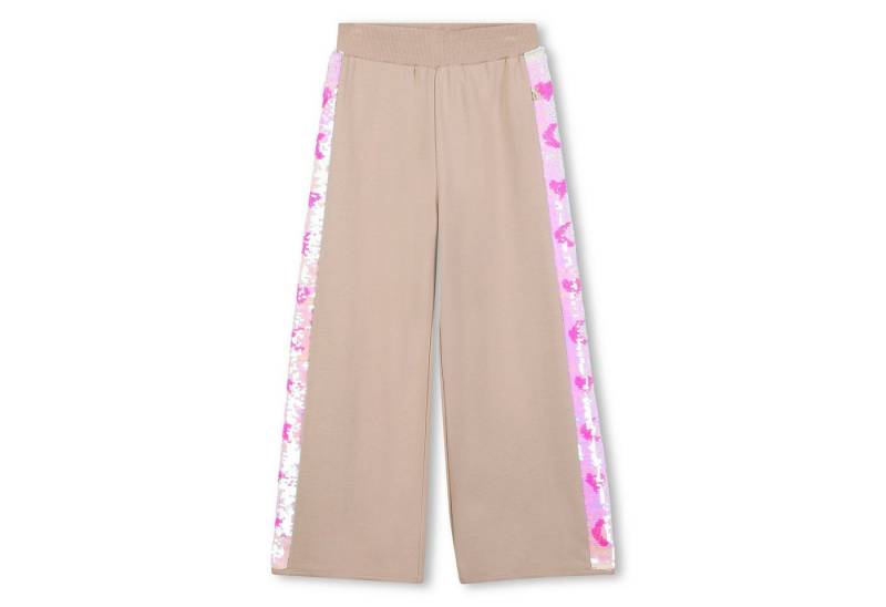 Billieblush Jogginghose Billieblush Jogginghose beige mit rosa Pailletten Glanz für kleine Fas von Billieblush