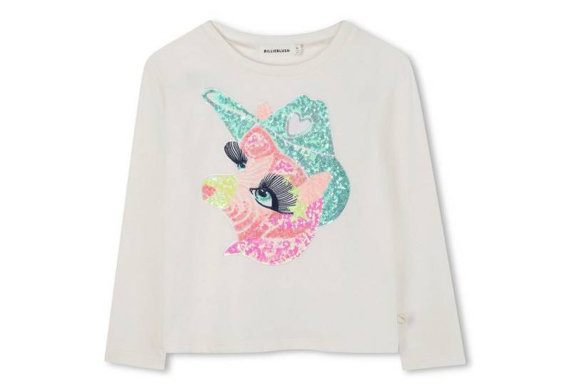 Billieblush Langarmshirt Billieblush Langarmshirt Elfenbein Glitzer-Zebra mit Cowboyhut für kle von Billieblush