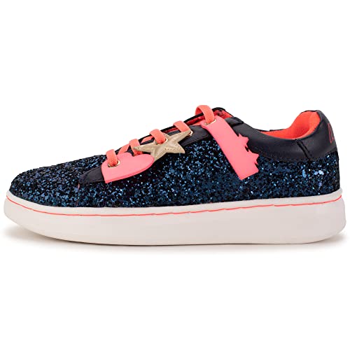 Billieblush - Niedrige, glitzernde Sneaker Blau 100% Einlegesohle Leder 37 von Billieblush