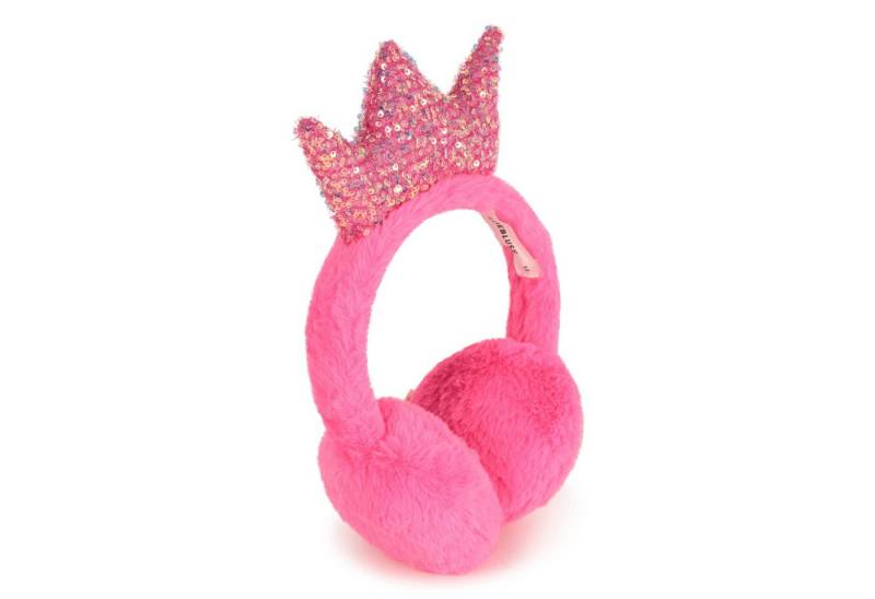 Billieblush Ohrenwärmer BILLIEBLUSH Flauschige Fleece-Ohrwärmer „Krone“ in Pink mit Pailletten von Billieblush