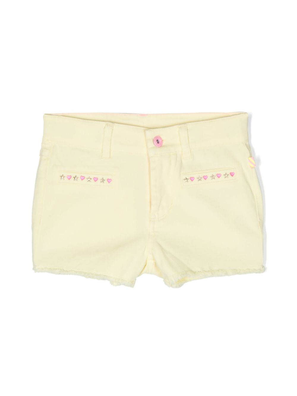 Billieblush Ungesäumte Shorts mit Nieten - Gelb von Billieblush