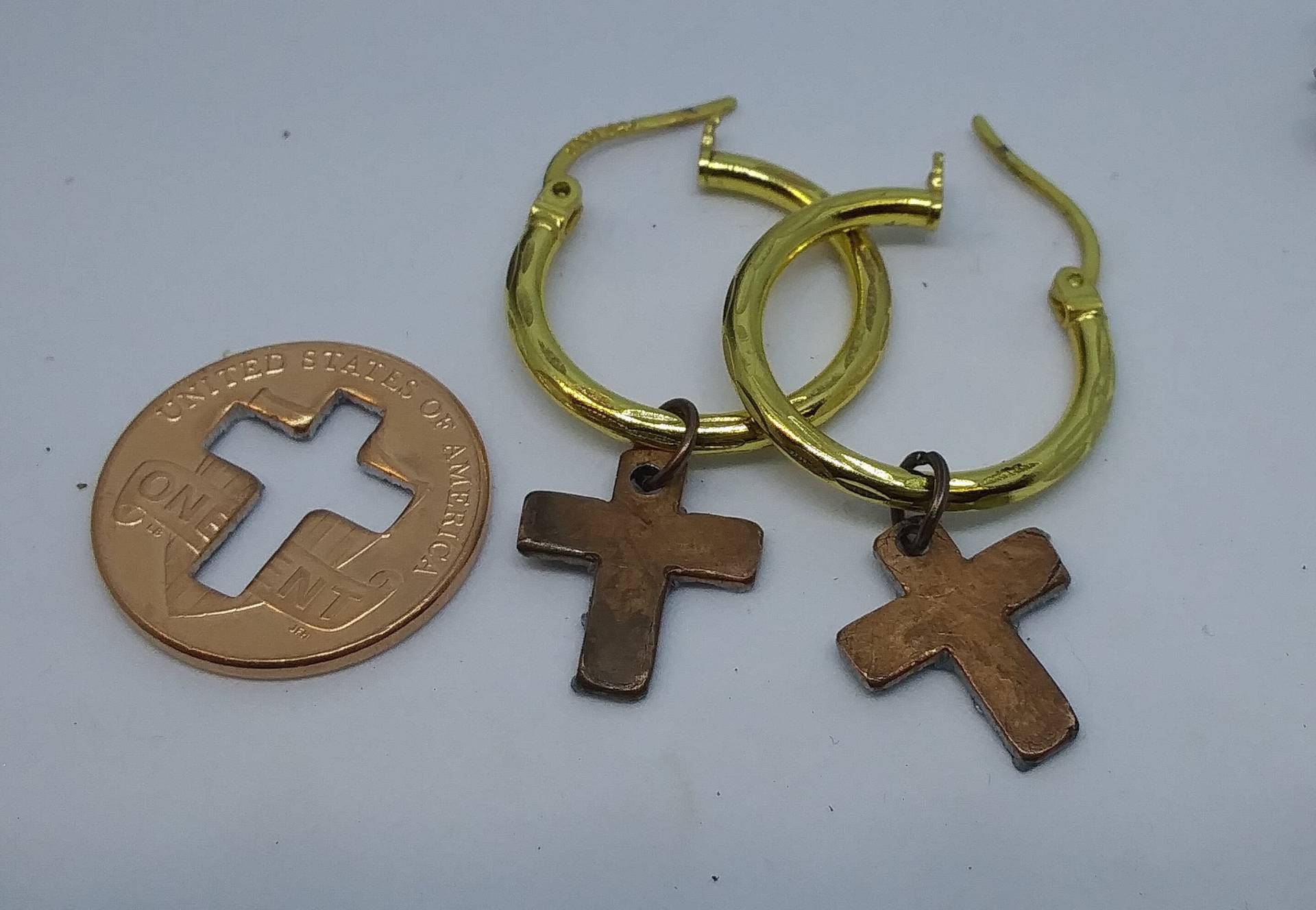 Kupfer Kreuz Ohrringe Baumelt - Fügen Sie Ihre Lieblings Weihnachts-Kreuz Große Stocking Stuffer Reifen Kupfer Kreuz Ohrringe Baumelt - Fügen Sie Ihre Lieblings Weihnachts-Kreuz Große Stocking Stuffer Reifen von BilliesBodaciousStuf