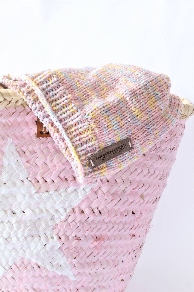 Kindermütze, Strickmütze, Baumwollstrickmütze, Handarbeit, Leichte Mütze "Kleine Elfe Pastell" von Billinchen