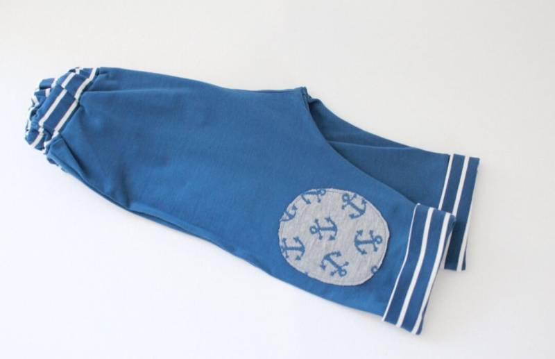 Krabbelhose, Kuschelhose, Kinderhose, Hose Benjamin " Blau Mit 3 Versch. Motiven" von BillinchenWichtel