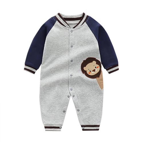 Neugeborene Baby Jungen Strampler Langarm Baumwolle Fake Two Pieces Anzug Einteiler Outfit 0-12 Monate von Billion Xin