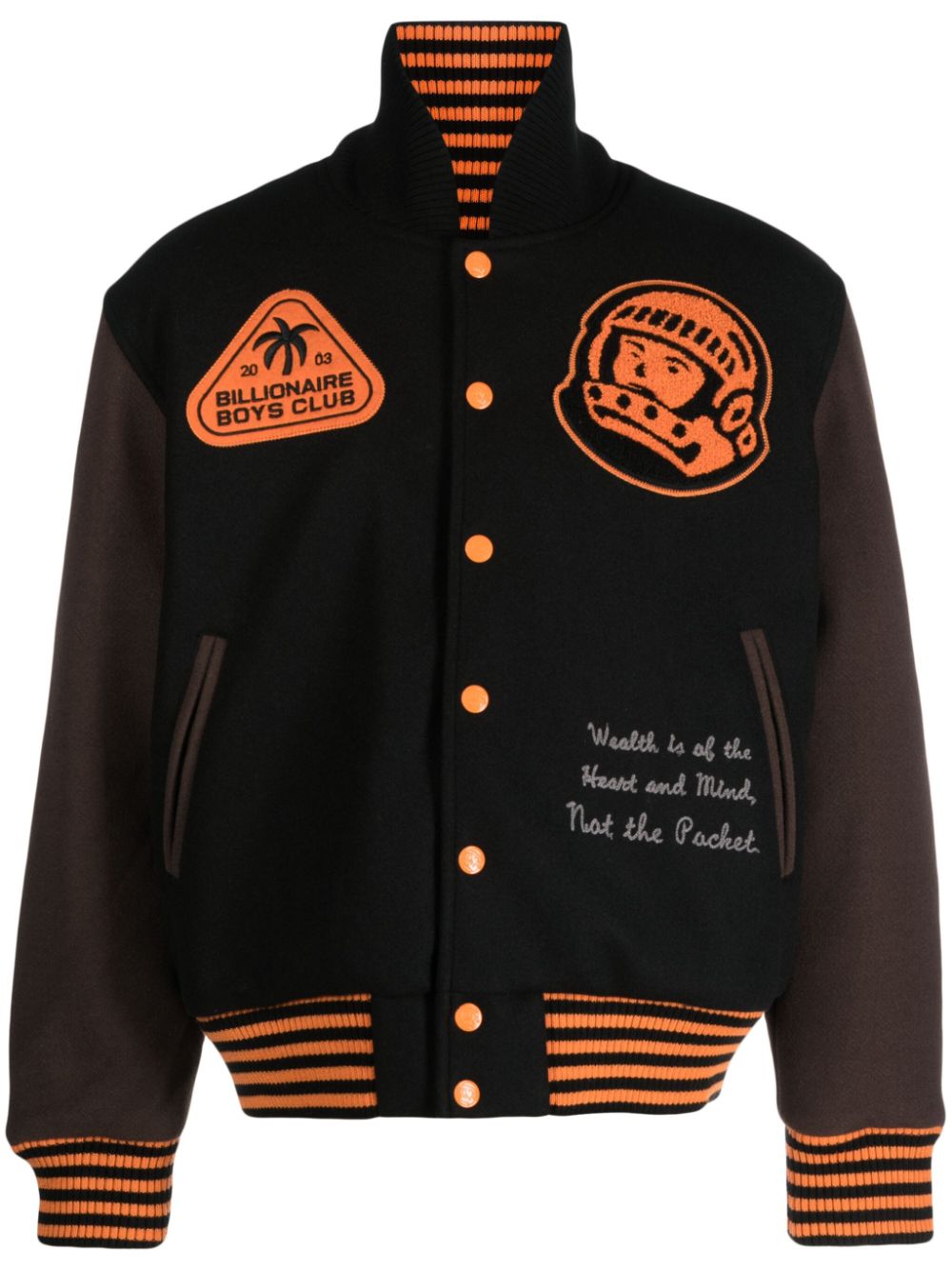 Billionaire Boys Club Bomberjacke mit Patch-Detail - Schwarz von Billionaire Boys Club