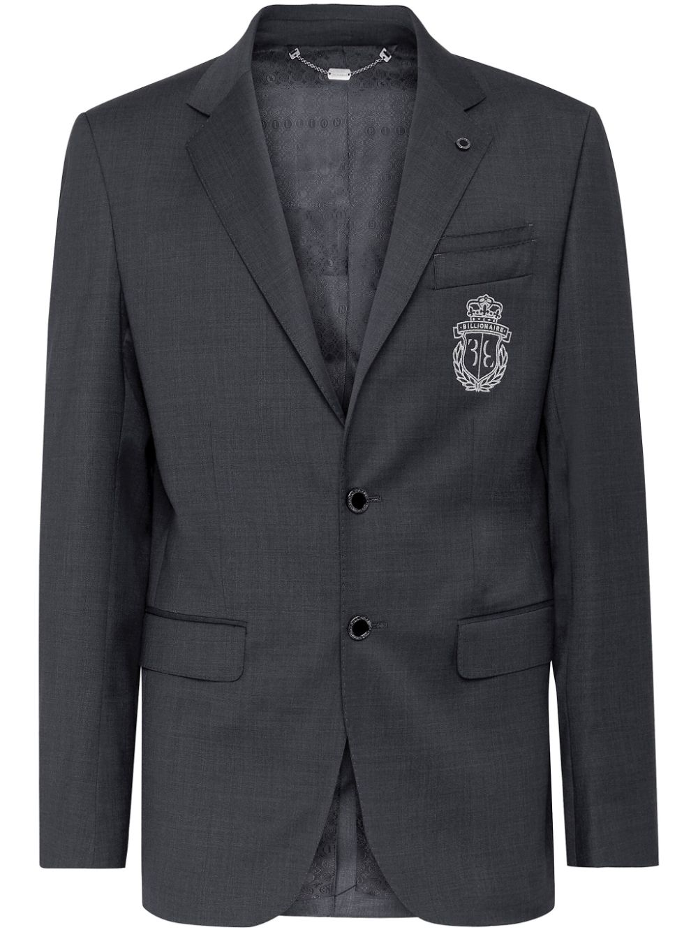 Billionaire Blazer mit Wappen - Grau von Billionaire