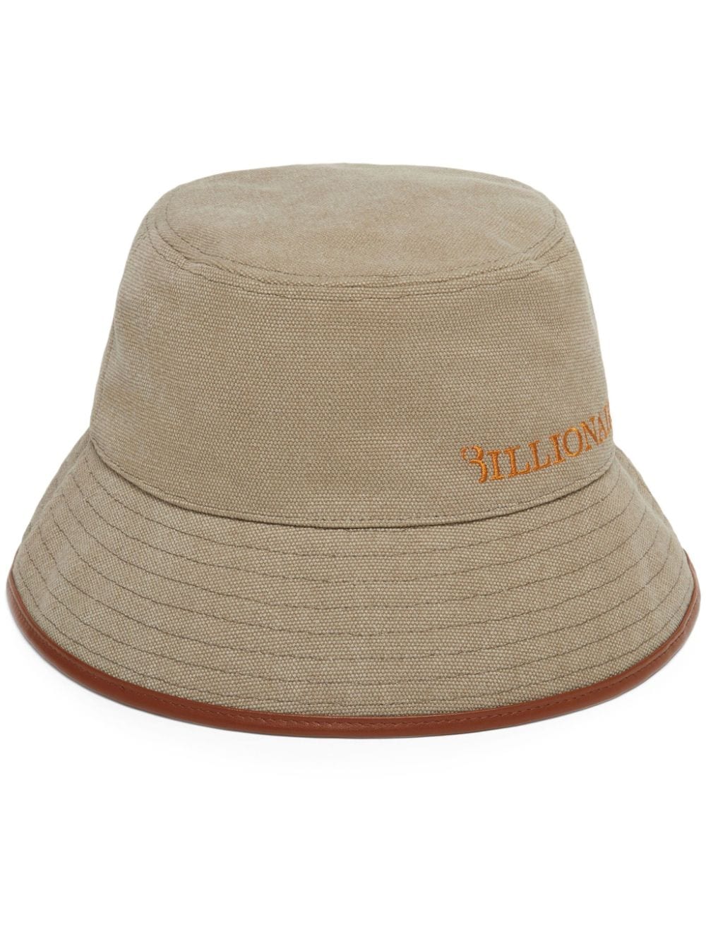 Billionaire Canvas-Fischerhut mit Logo-Stickerei - Nude von Billionaire