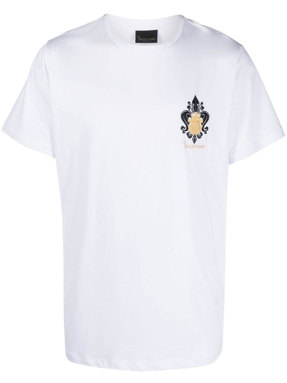 Billionaire T-Shirt mit Wappen-Logo - Weiß von Billionaire