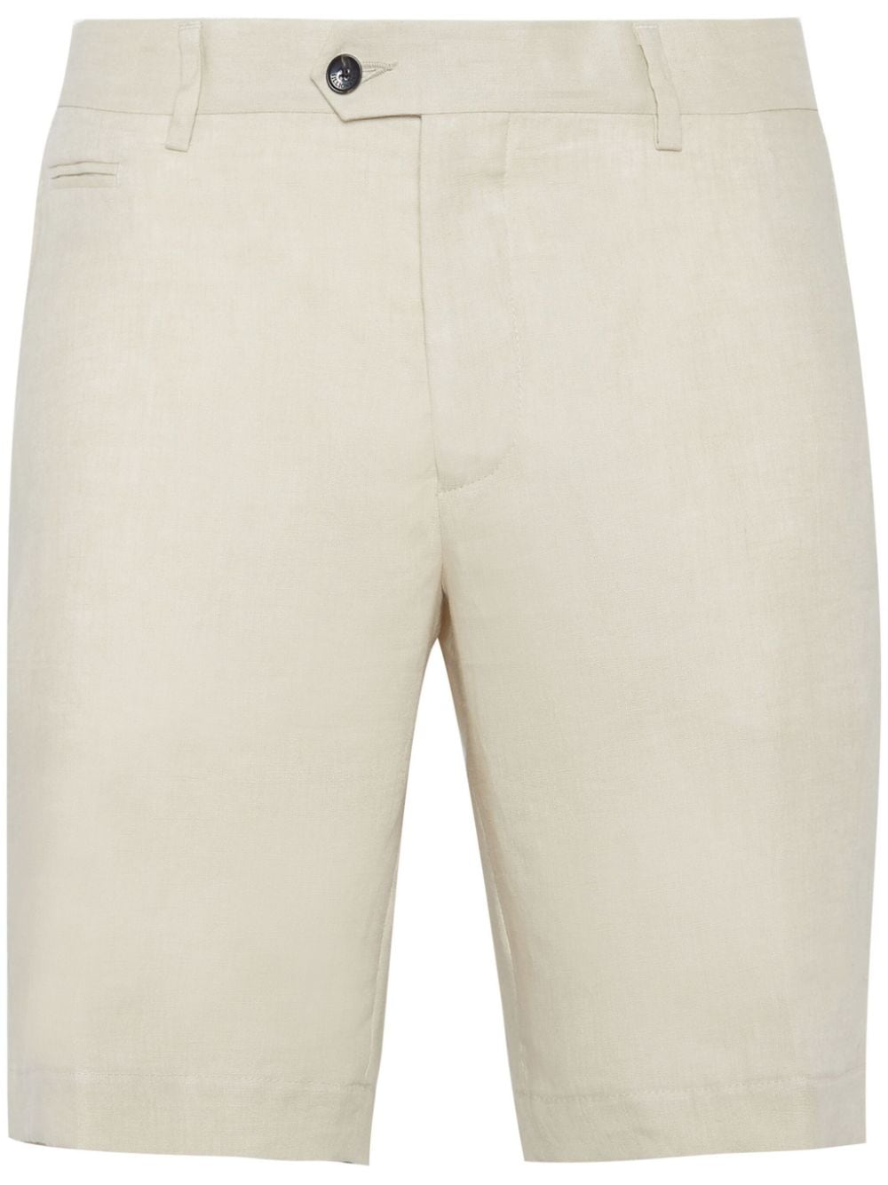 Billionaire Leinen-Chino-Shorts mit Logo-Stickerei - Nude von Billionaire