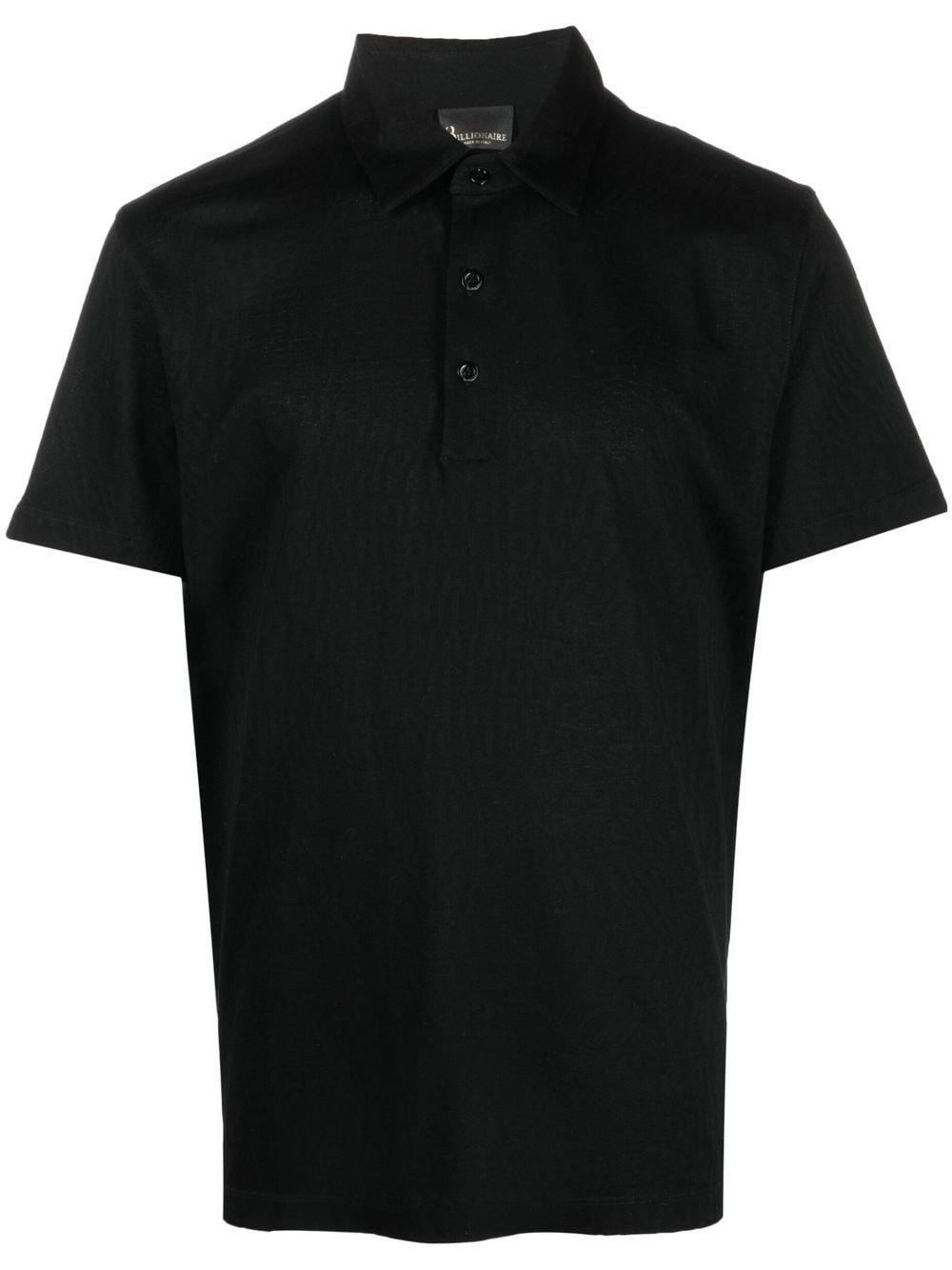 Billionaire Poloshirt mit Knopfleiste - Schwarz von Billionaire