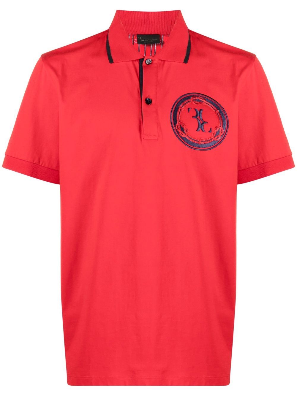 Billionaire Poloshirt mit Logo-Patch - Rot von Billionaire