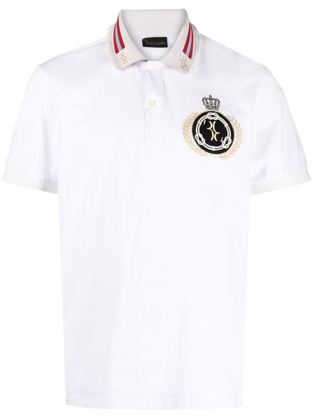 Billionaire Poloshirt mit Logo-Stickerei - Weiß von Billionaire