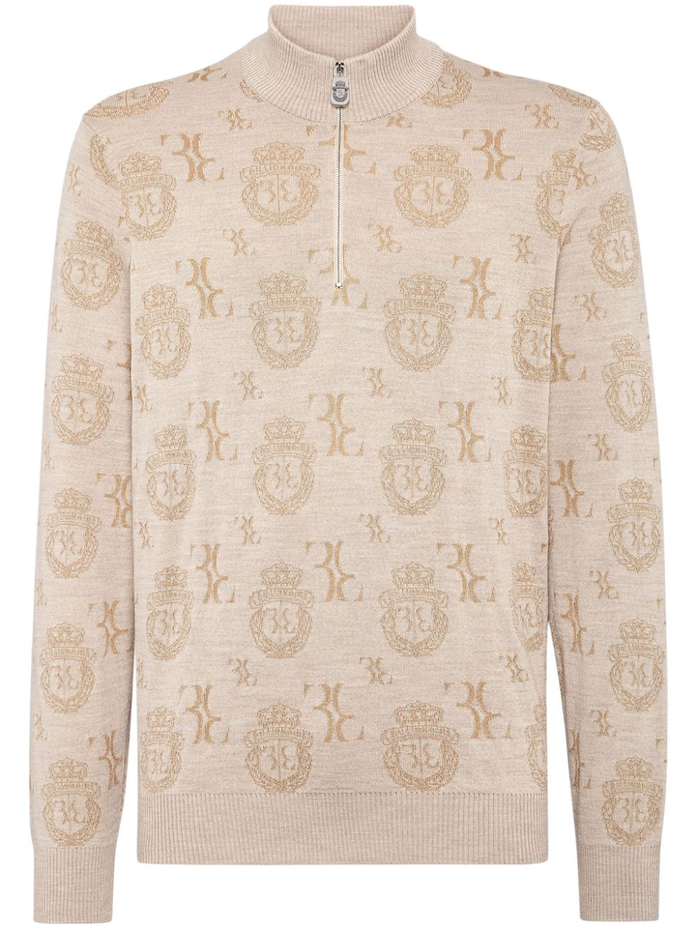 Billionaire Pullover aus Monogramm-Jacquard - Nude von Billionaire