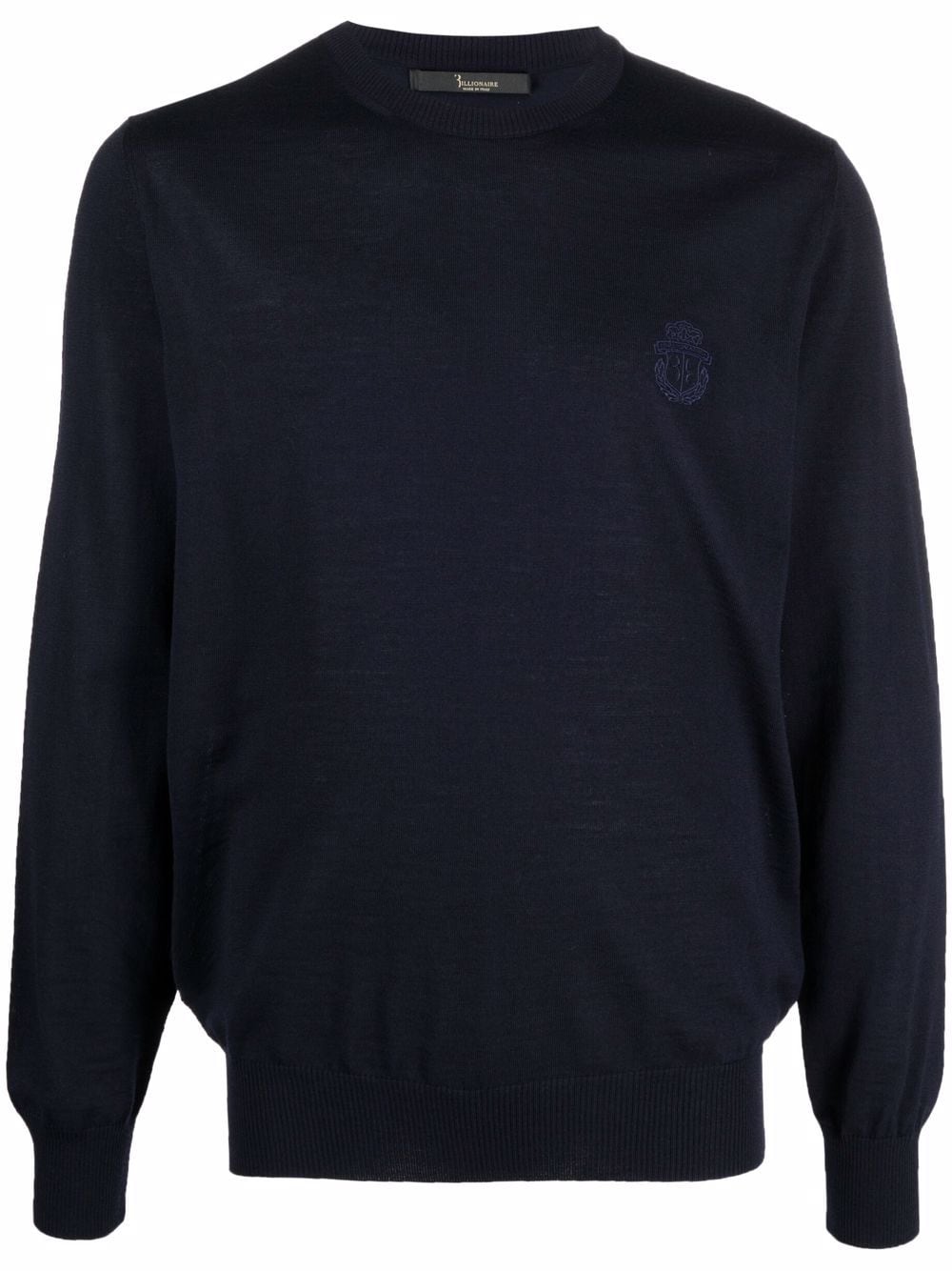 Billionaire Pullover mit Logo-Prägung - Blau von Billionaire