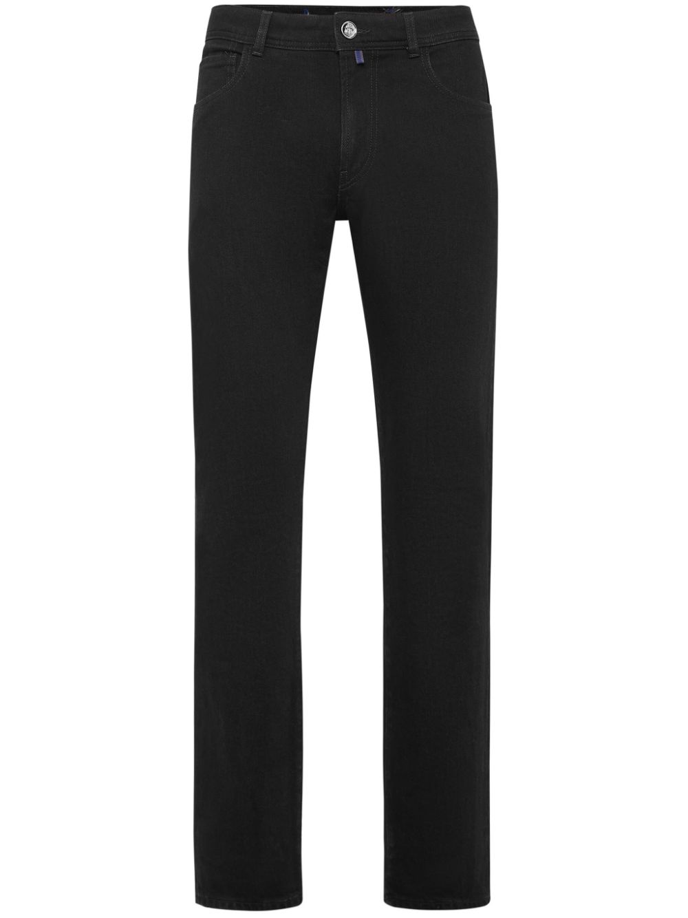 Billionaire Straight-Leg-Jeans mit Logo - Schwarz von Billionaire