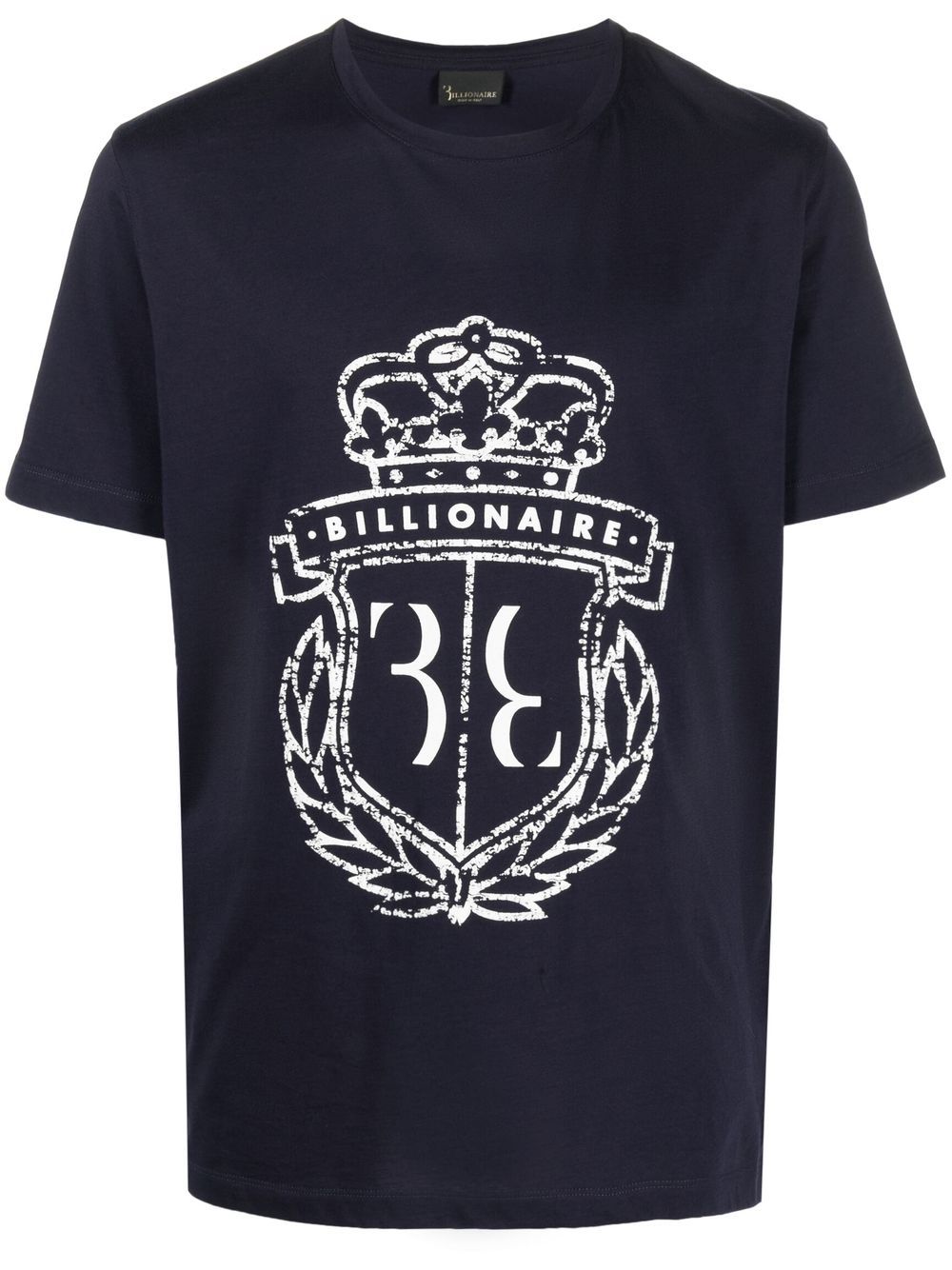 Billionaire T-Shirt mit Logo-Print - Blau von Billionaire