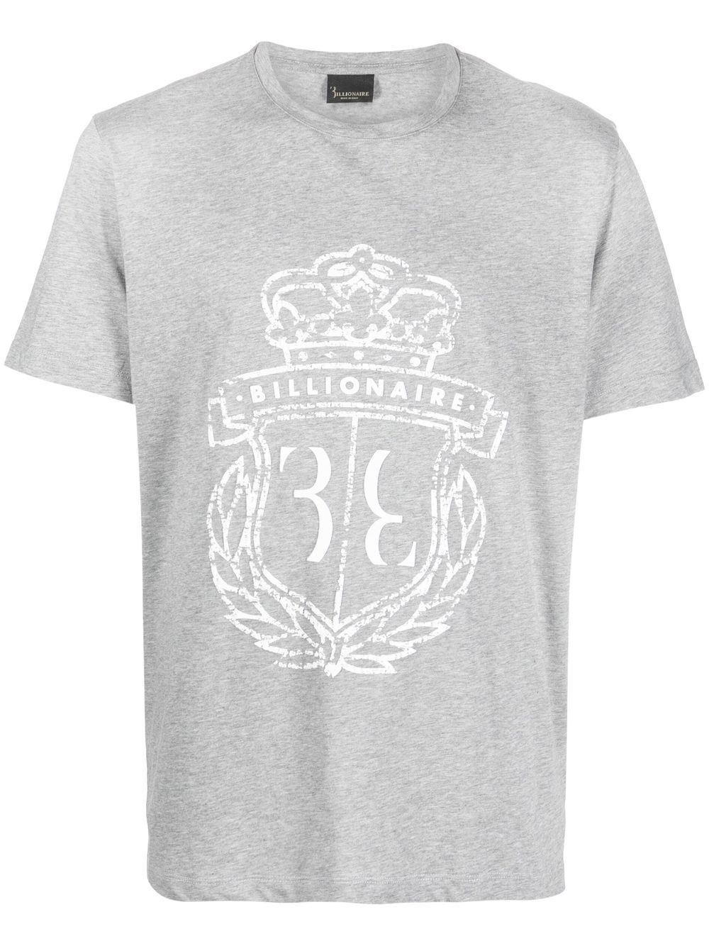 Billionaire T-Shirt mit Logo-Print - Grau von Billionaire