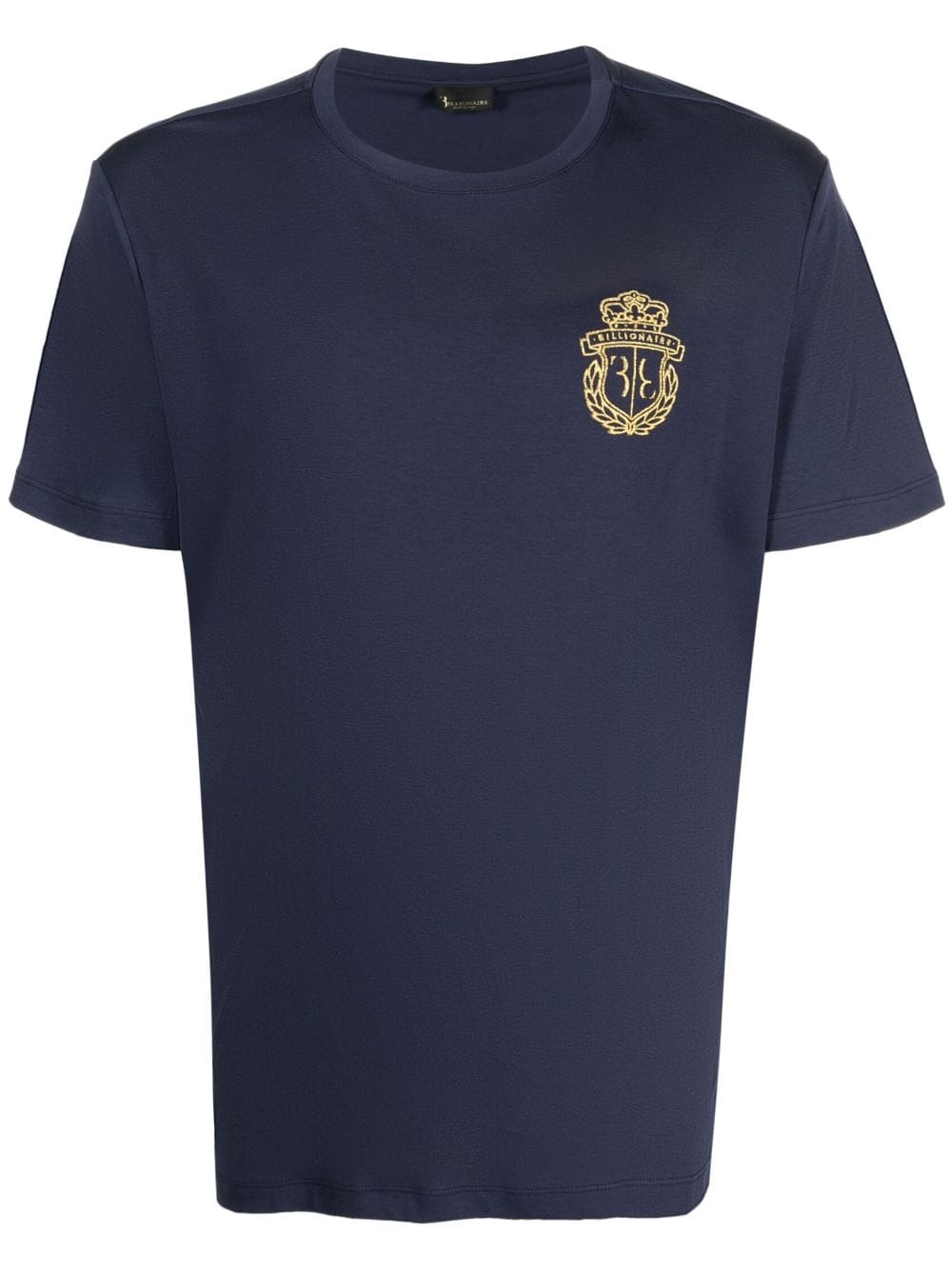 Billionaire T-Shirt mit Logo-Stickerei - Blau von Billionaire
