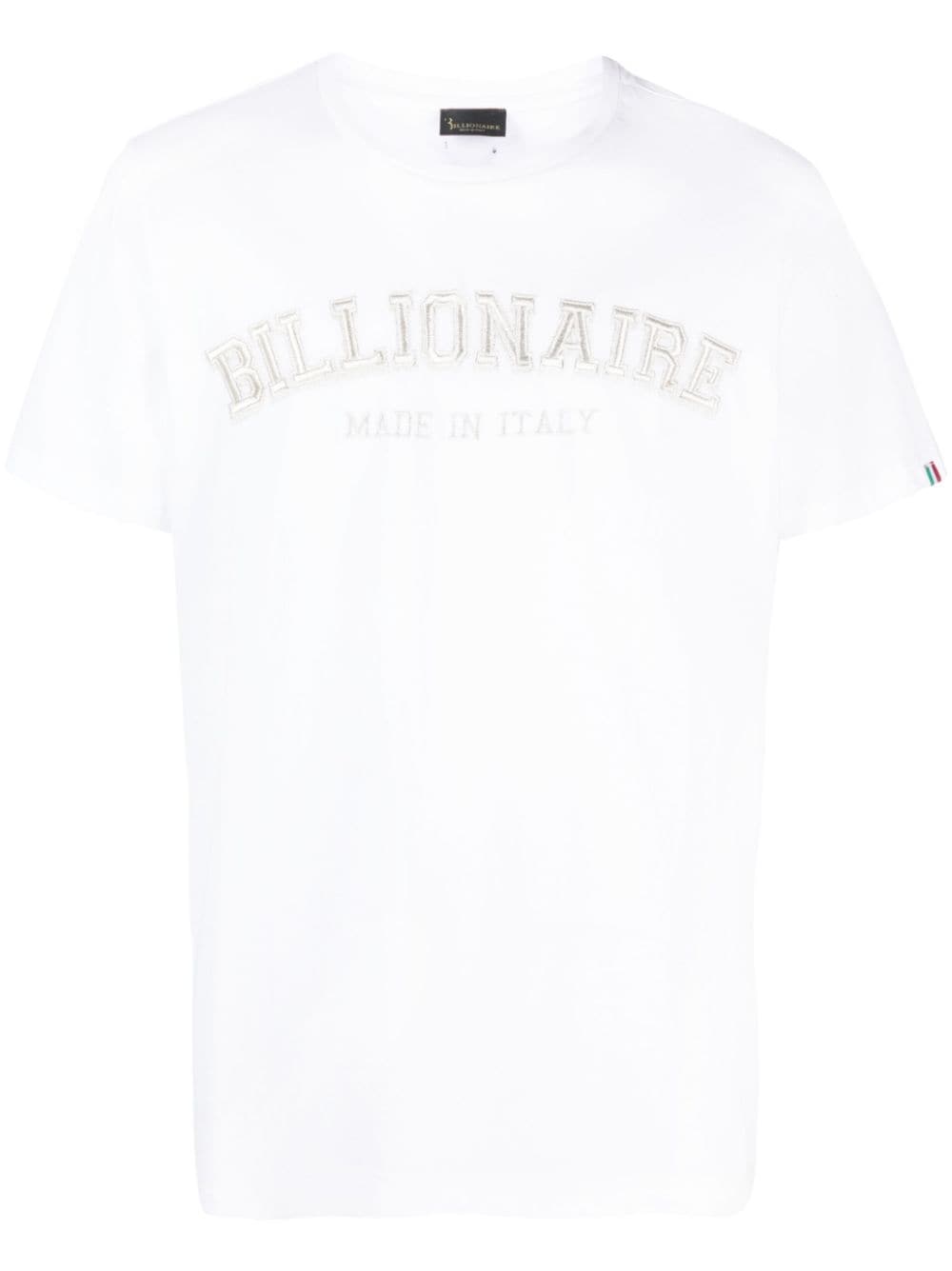 Billionaire T-Shirt mit Logo-Stickerei - Weiß von Billionaire