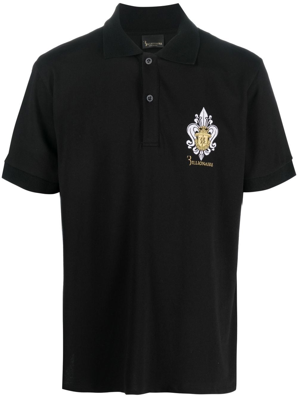 Billionaire Poloshirt mit Logo-Stickerei - Schwarz von Billionaire