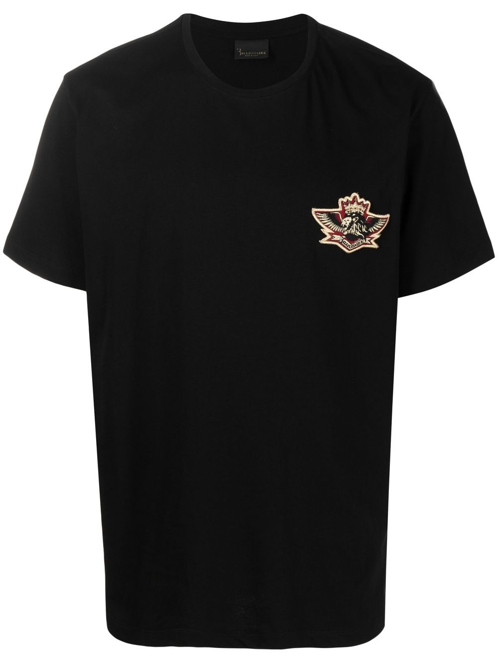 Billionaire T-Shirt mit Logo-Patch - Schwarz von Billionaire