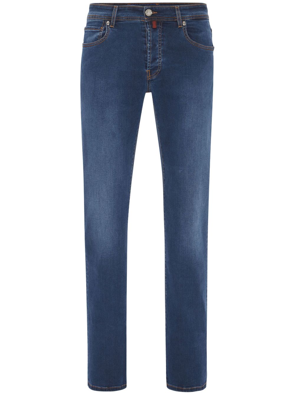 Billionaire Straight-Leg-Jeans mit Logo-Patch - Blau von Billionaire