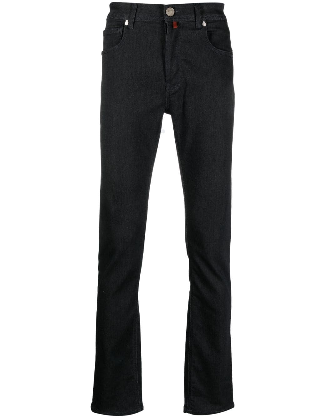 Billionaire Halbhohe Straight-Leg-Jeans - Blau von Billionaire