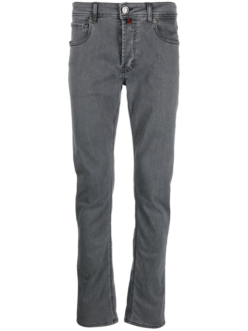 Billionaire Halbhohe Straight-Leg-Jeans - Grau von Billionaire