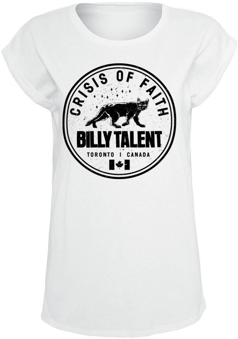 Billy Talent T-Shirt - Crisis Of Faith Circle Cat - S bis XL - für Damen - Größe XL - weiß  - Lizenziertes Merchandise! von Billy Talent